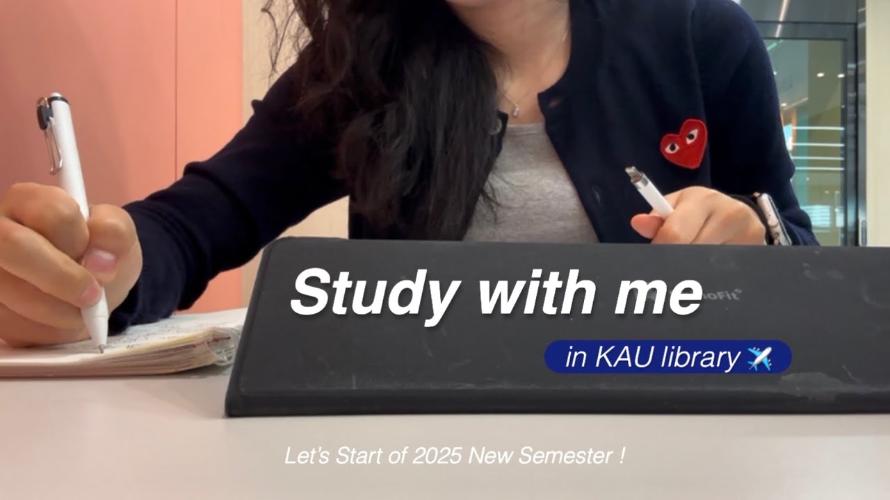 리모델링한 중앙도서관에서 같이 공부해요 ! ✈️ | Study with me for 1hr in Korea Aerospace University | real sound