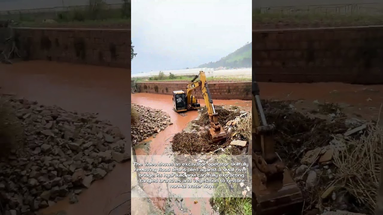 Bridge Rescue Mission: The Heavy Metal Hero Clearing Flood Debris!