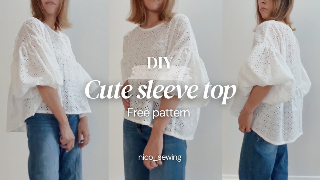 超！簡単過ぎるぽわん袖|DIY-cute sleeve blouse