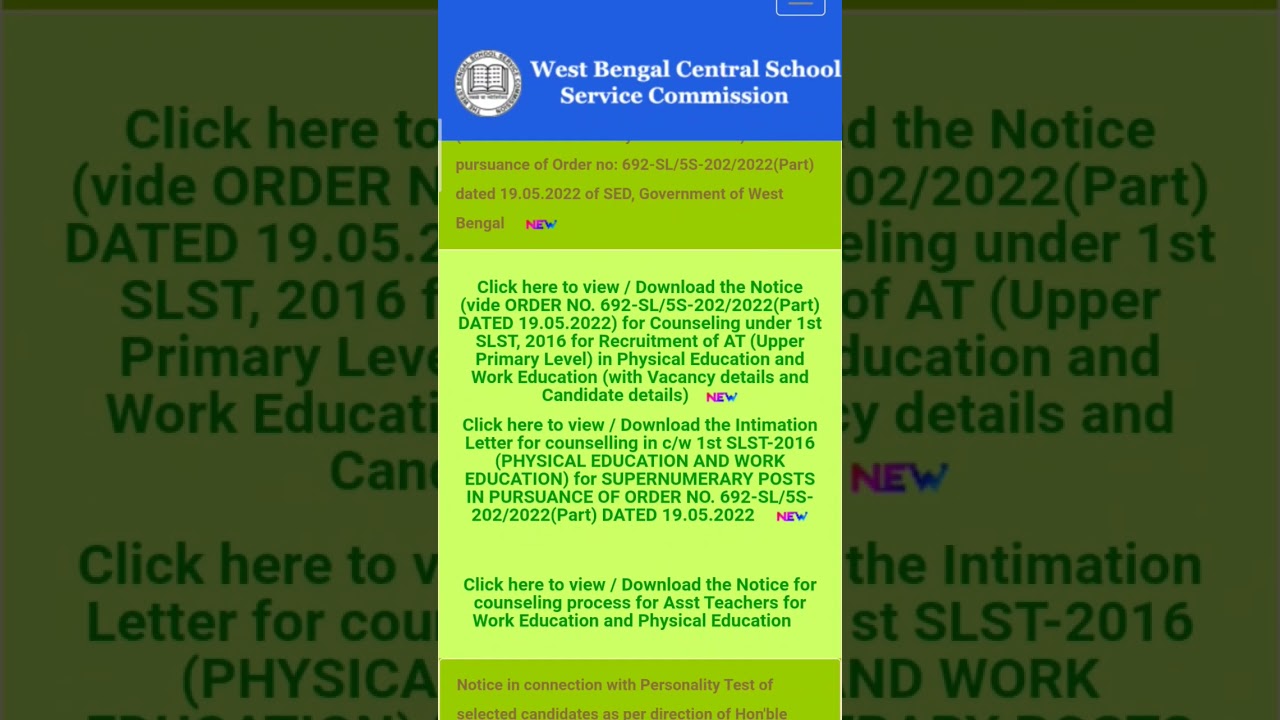 DOWNLOAD WORK & PHYSICAL EDUCATION COUNSELING INTIMATION LETTER | #shorts