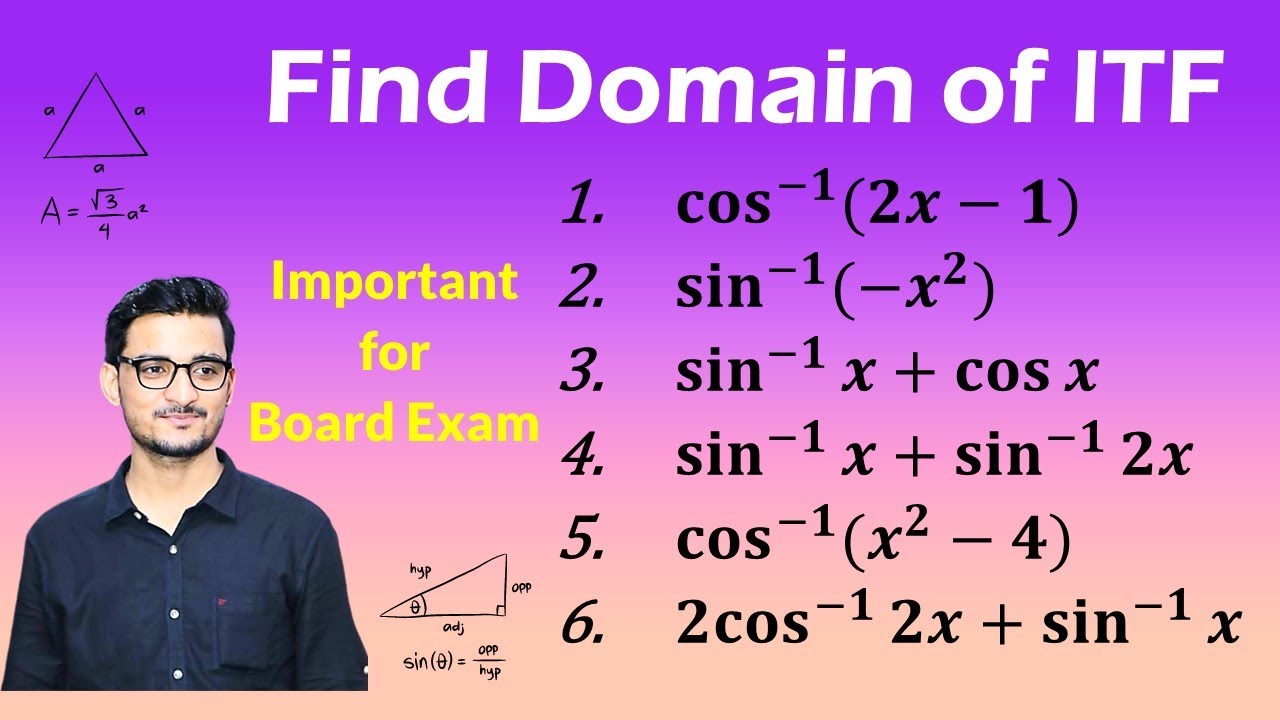 How to Find Domain of Inverse Trigonometric Functions Simple Method