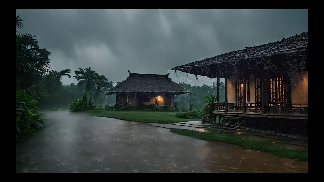 Rain Sounds for Sleeping 11 Hours| Heavy Rain All Days for Insomnia Relief