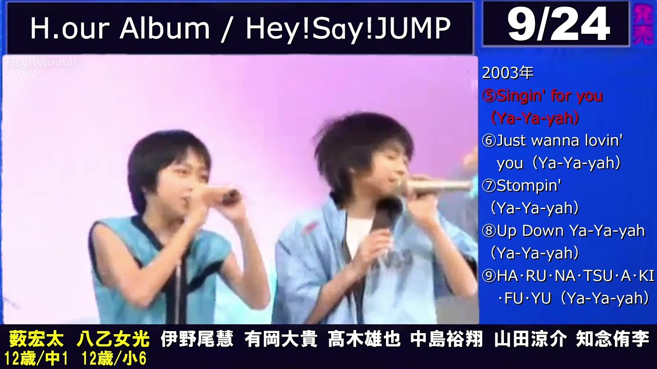【改編版 50曲】Hey!Say!JUMP Jr.時代のオリジナル曲アルバム