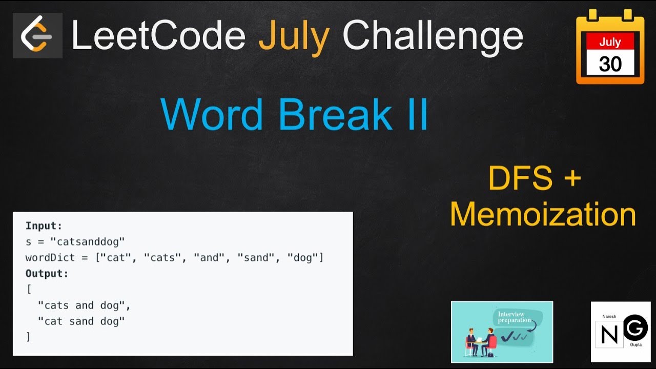 word break II leetcode | word break 2 leetcode | leetcode 140 | dfs + memoization | hard