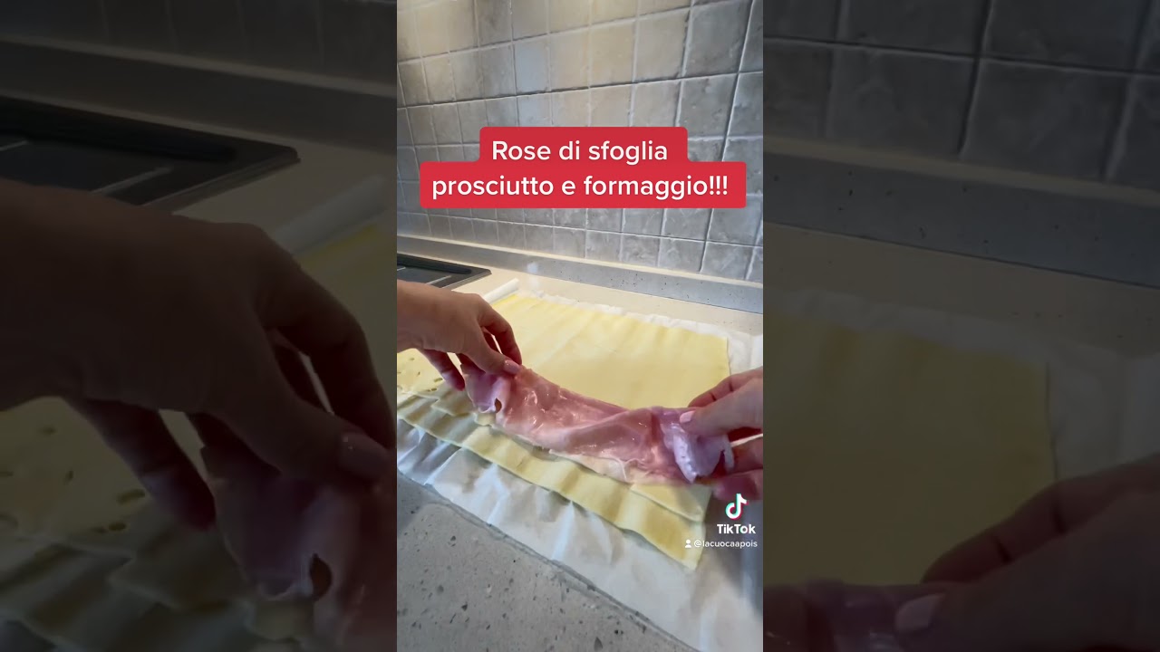 Cena con amici? Un&rsquo;idea veloce&hellip; Rose di sfoglia con prosciutto e formaggio - la cuoca a pois