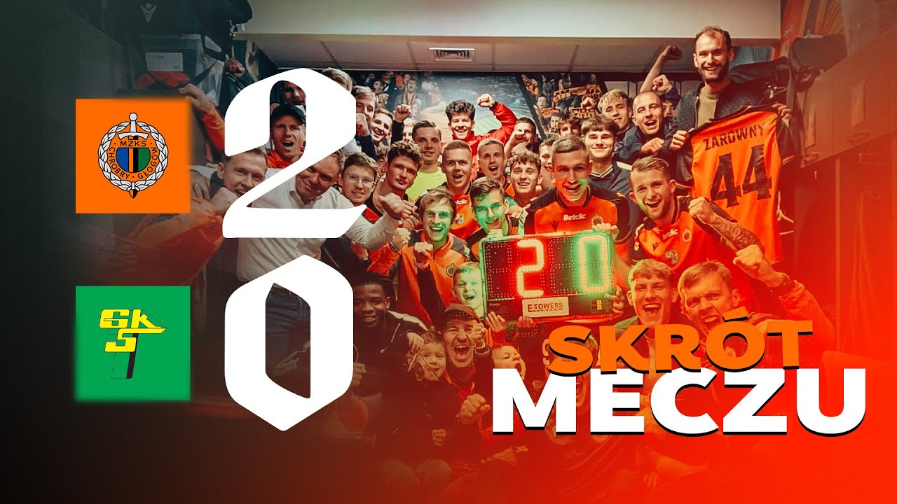Betclic 1 Liga: Chrobry Głogów - Górnik Łęczna 2:0 | skrót