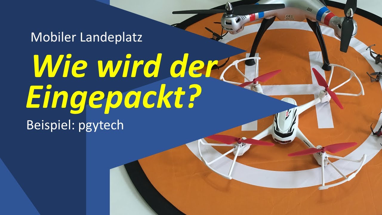 Landepad (mobiler Landeplatz) f&uuml;r Drohnen zusammenfalten - landing pad pgytech