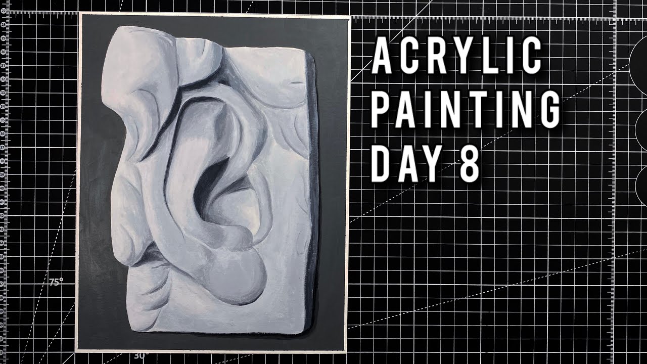 “Plaster Ear of David” | Acrylic painting | Day 8