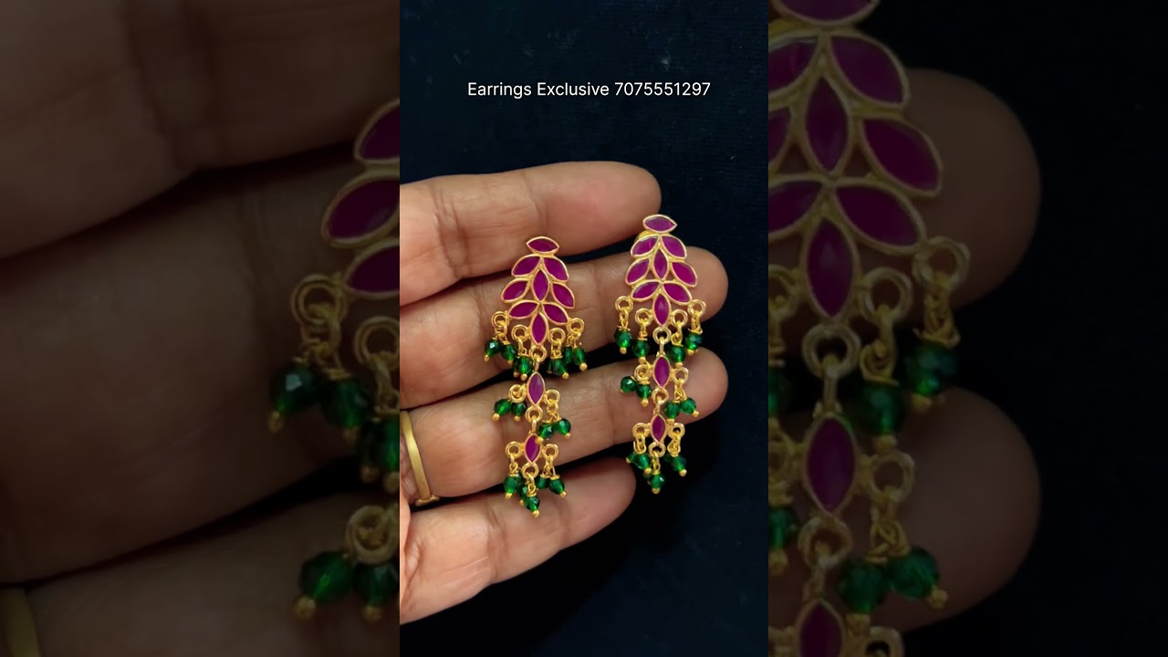 Multi Color Hanging Earrings | Light Weight Style | WhatsApp 7075551297 | #earringsexclusive