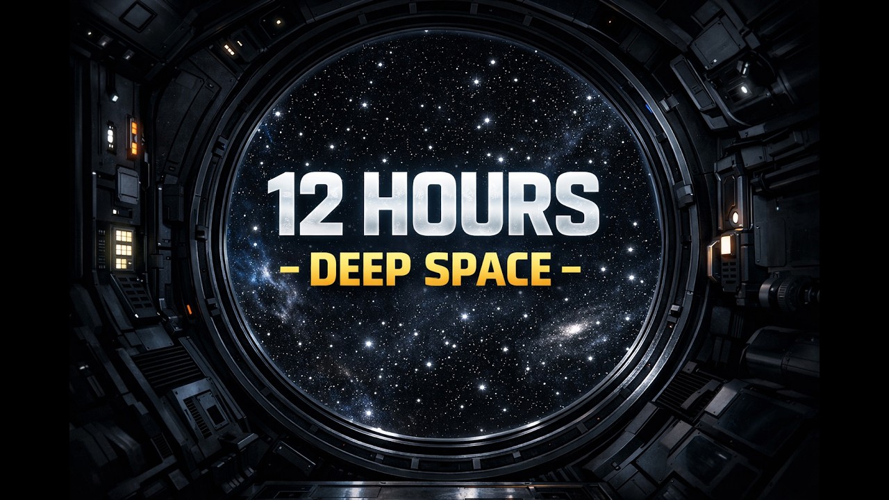 12 Hours Aboard a Deep Space Freighter 🌌| Spaceship Engine Hum for Sleep💤