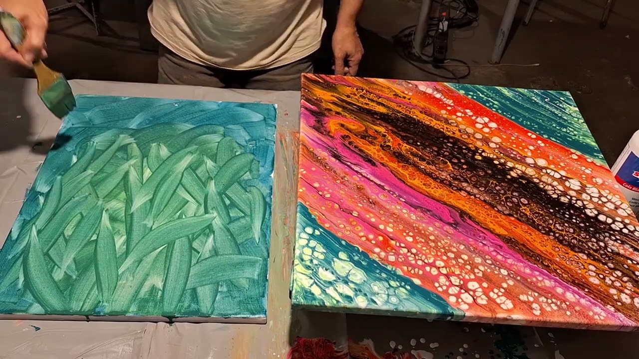 POURING Y MAS POURING 🎨🔥 TECNICA ORIGINAL 💥💥 ARTE Y TERAPIA