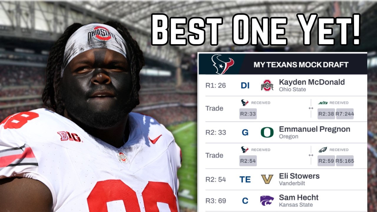 Предварительный драфт &laquo;Хьюстон Тексанс&raquo; в 7 раундах (после свободных агентов) | С учетом обменов