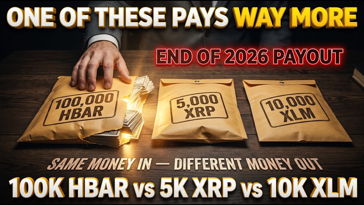 100 000 HBAR против 5 000 XRP против 10 000 XLM &mdash; что принесет больше к концу 2026 года?