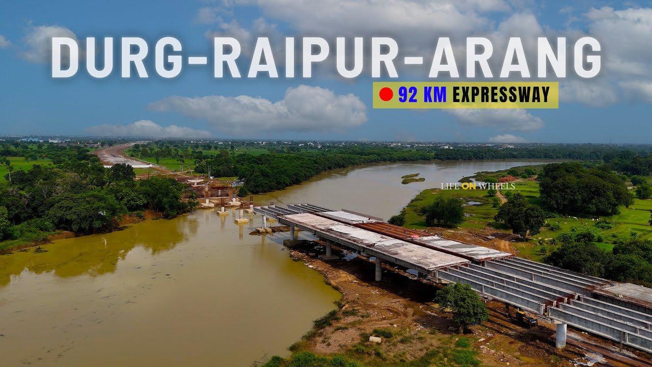 Durg–Raipur–Arang Expressway Progress 🚧 | NH-53 Package-A Construction Update | Greenfield Project