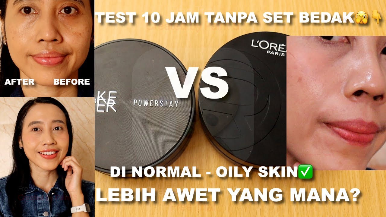 BATTLE L'OREAL INFALLIBLE 24HR CUSHION FOUNDATION VS MAKE OVER POWERSTAY SYNC MATTE |Maria Soelisty