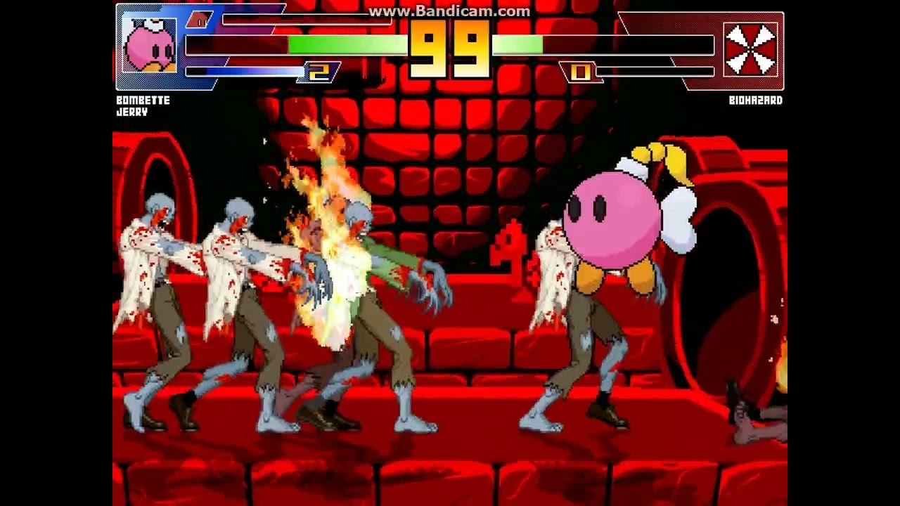 MUGEN battle #8083: Bombette & Jerry vs Biohazard 