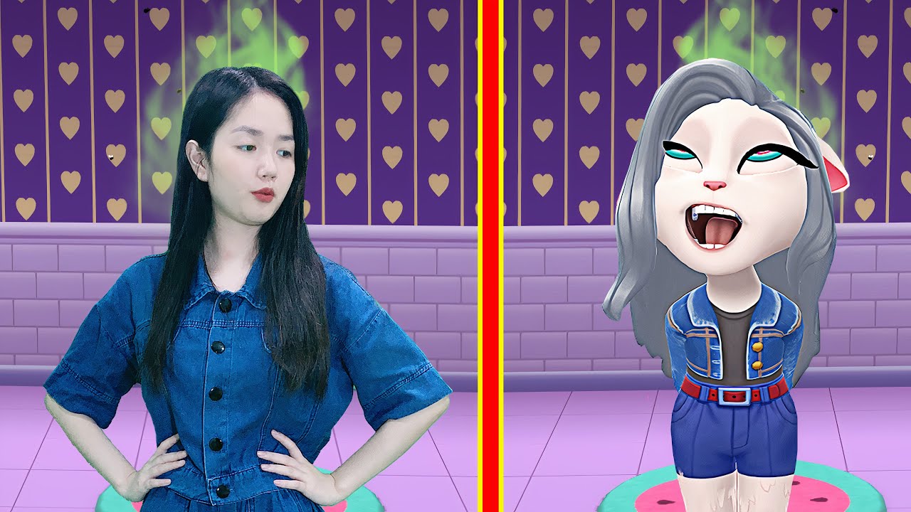 Funny Moment With Angela - My Talking Angela 2 in Real Life P9