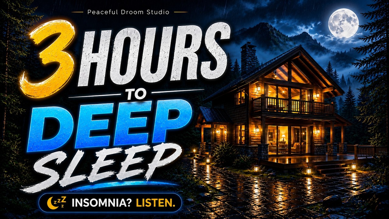 Peaceful Droom Studio 🌙 A Warm Cabin, Falling Rain & Soft Piano &ndash; Fall Asleep Fast