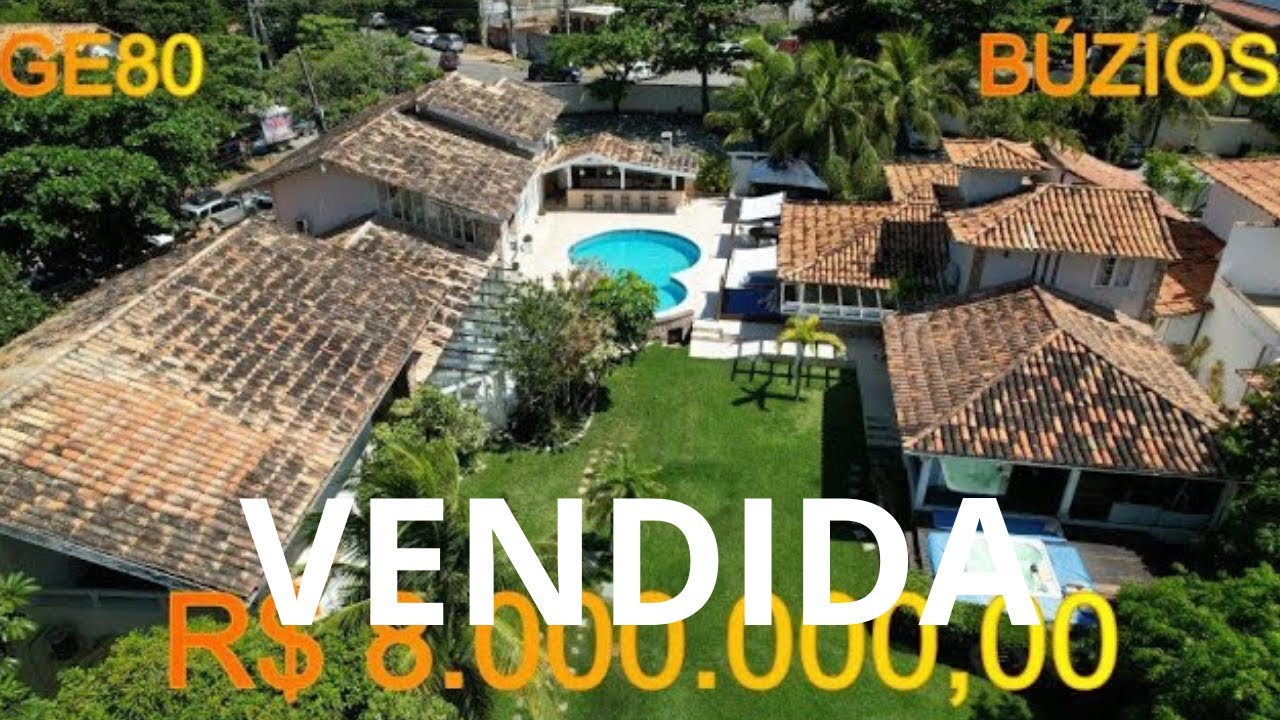 Mansão sensacional com 09 quartos, sendo 08 suítes. Cond. Pé na areia na Praia de Geribá, Búzios