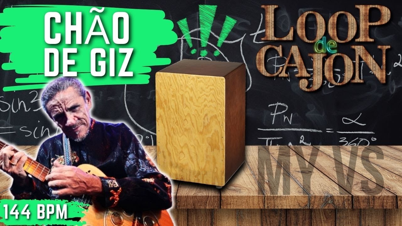 📦 LOOP de CAJON  para TOCAR a música CHÃO DE GIZ de ZÉ RAMALHO | 144 bpm #cajon