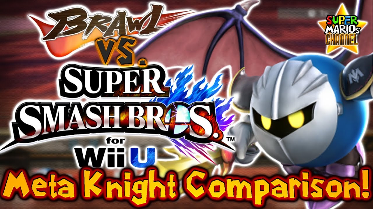 SMC: Brawl vs. Smash Bros. Wii U - Meta Knight Moveset & Model Comparison!