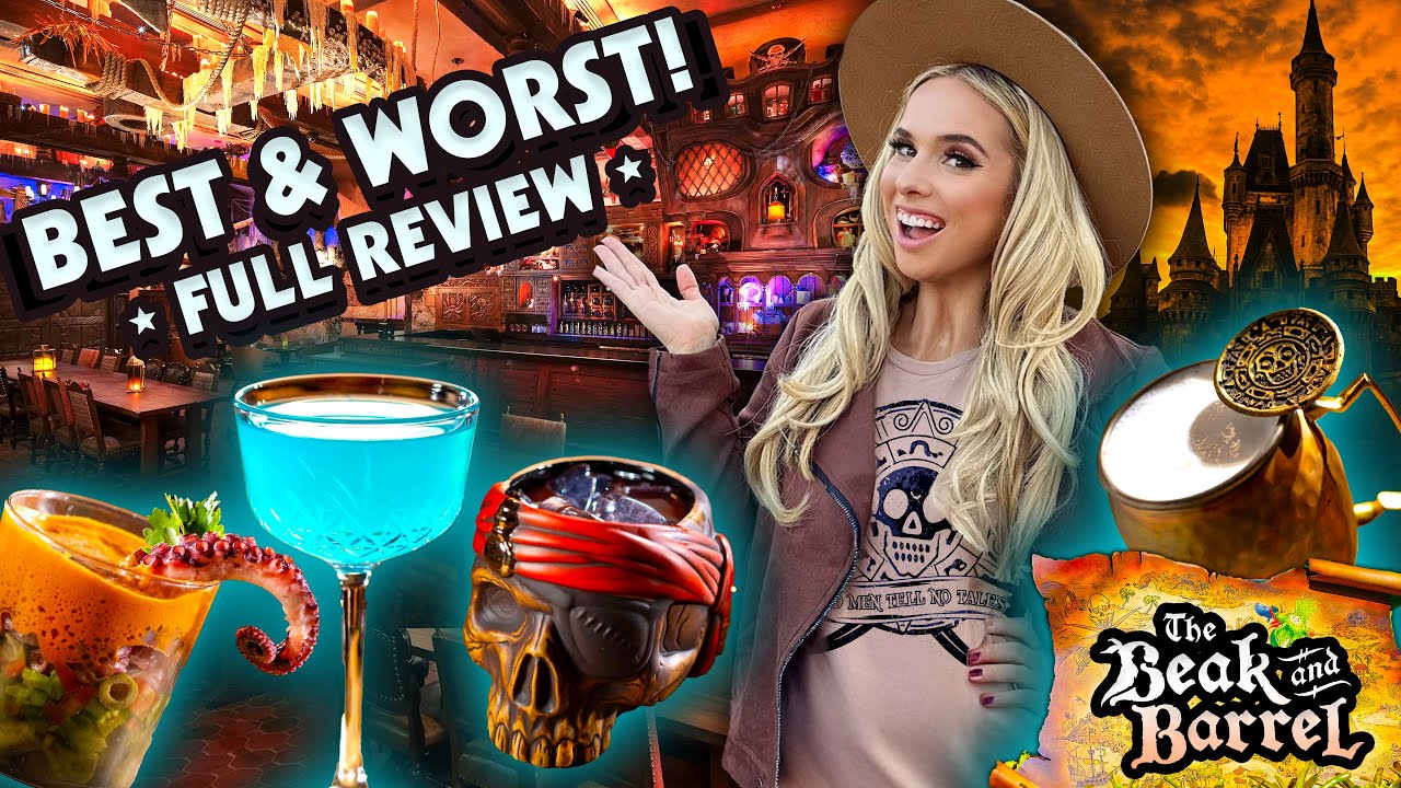 BEST & WORST of Disney World's Pirate Bar! SECRETS, Food, Drinks-Magic Kingdom Beak & Barrel| Review