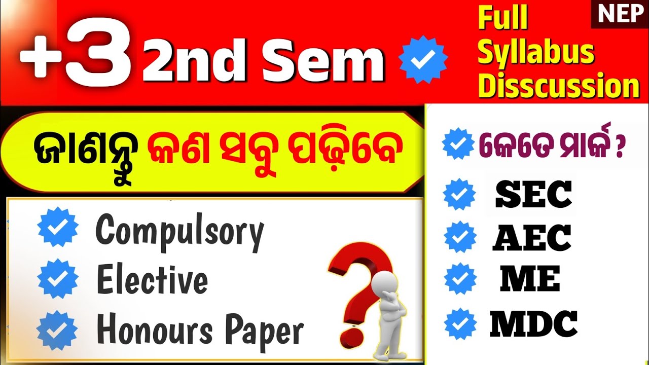 +3 2nd Sem Full Syllabus Detail //For all University (NEP 2020) //+3 2nd Sem Subjects//#plusthree 