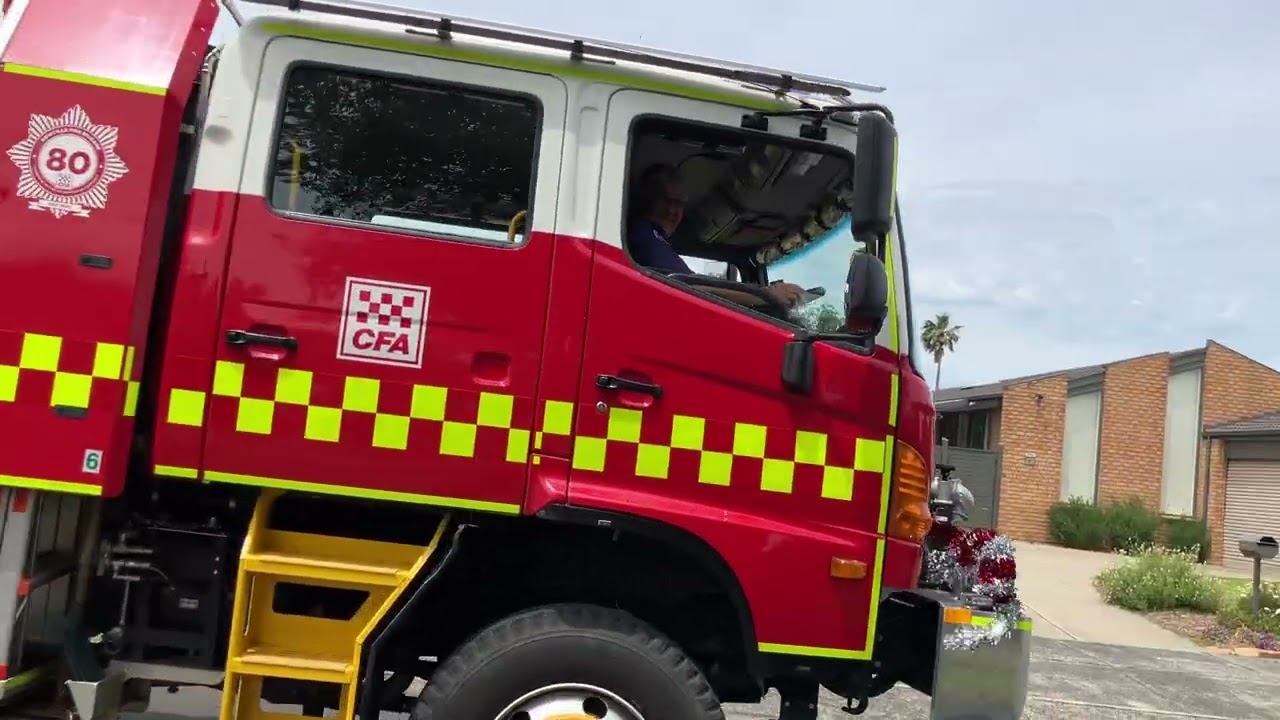 CFA Fire Truck With The Santa Run In Rowville 