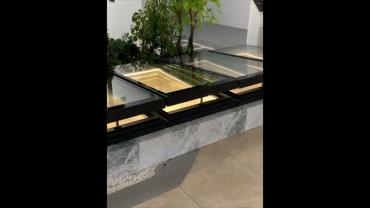 Electric extremely narrow hidden frame sunroof skylights with rain sense