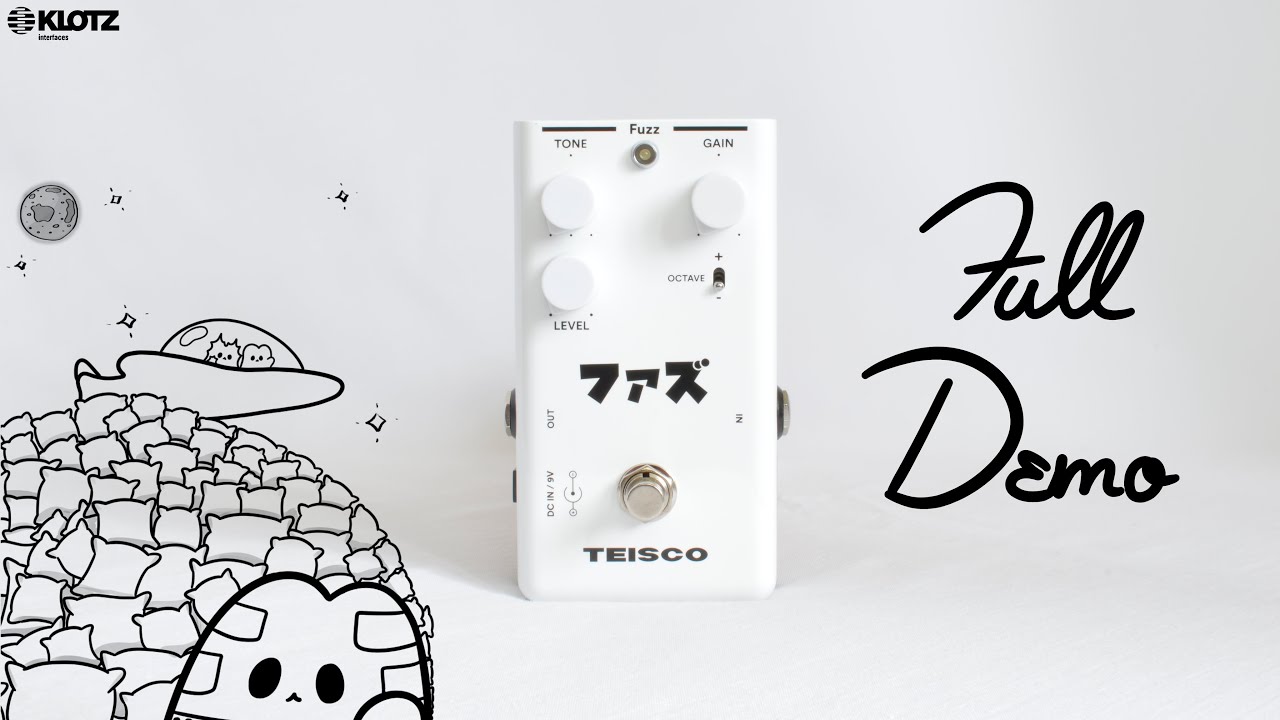 Teisco Fuzz pedal demo! | 70's Foxx Tone Machine replica | Guitar + 5 String Bass, Clean + High Gain