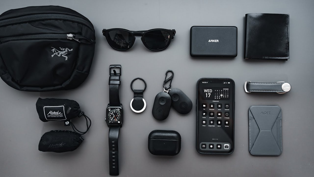 ブラック・モノトーンで統一した持ち歩きアイテム【EDC カバンの中身】