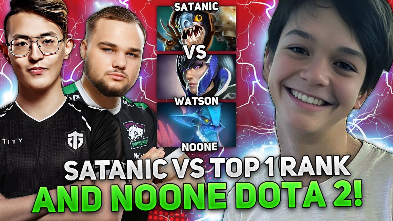 SATANIC vs TOP 1 RANK DOTA 2 WATSON and NOONE! | HARD GAME for BUTTERFLY on SLARK