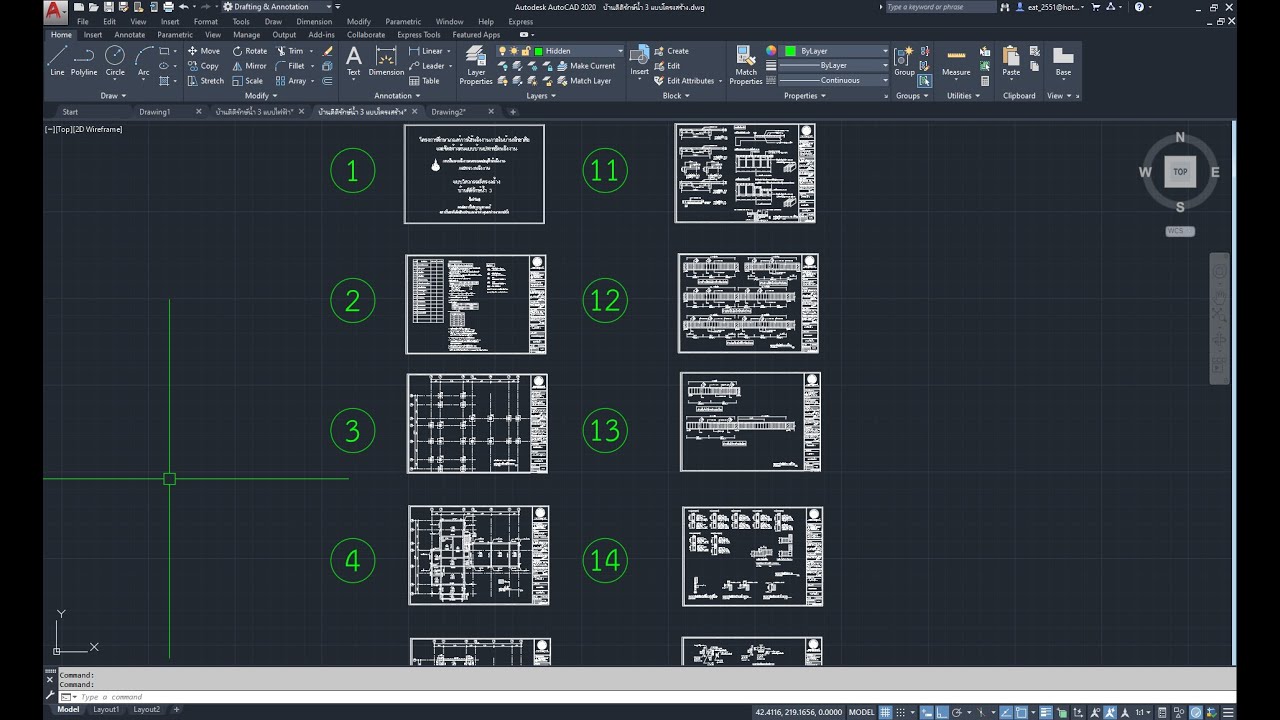 การ Import PDF.เป็นAutoCAD และการใช้ Auto Number ในAutoCAD