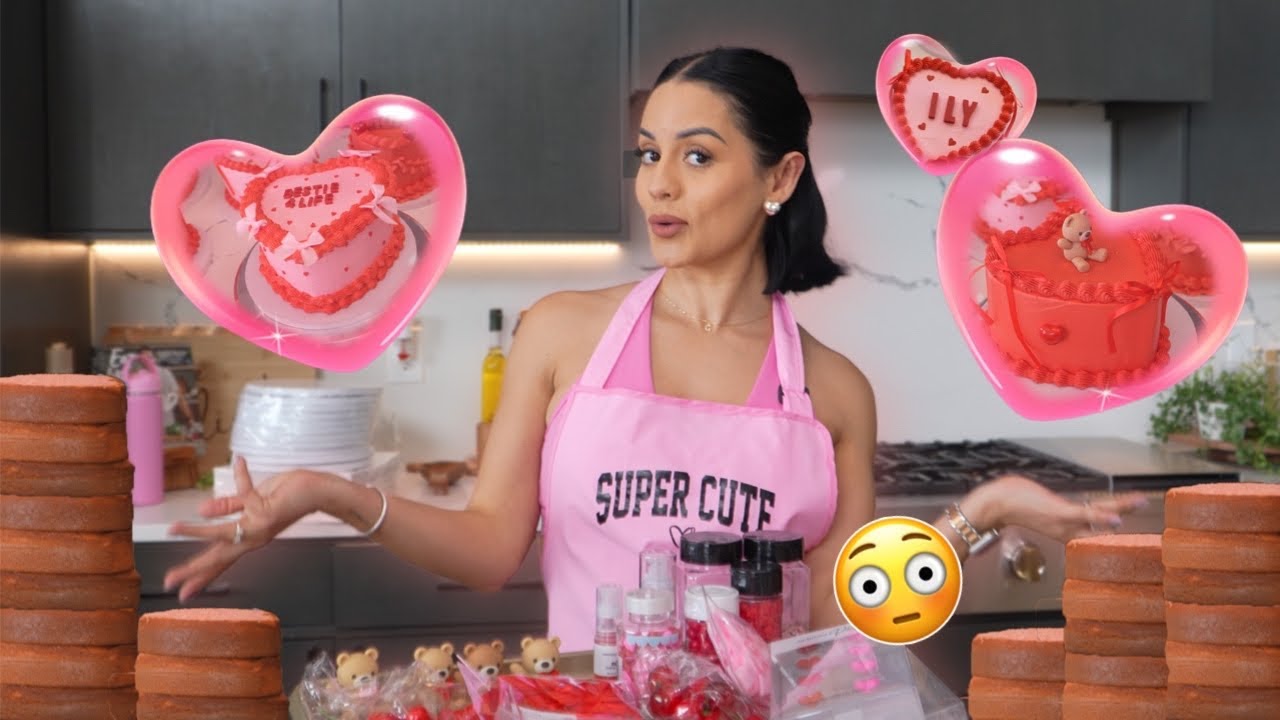 MAKING 10 CAKES FOR VALENTINES & DELIVERING THEM! 😳