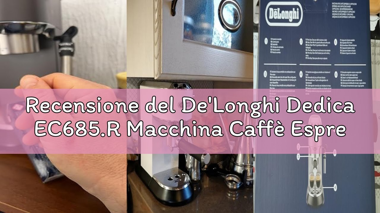 Recensione del De'Longhi Dedica EC685.R Macchina Caffè Espresso Manuale, Caffè Polvere o Cialde E.S.