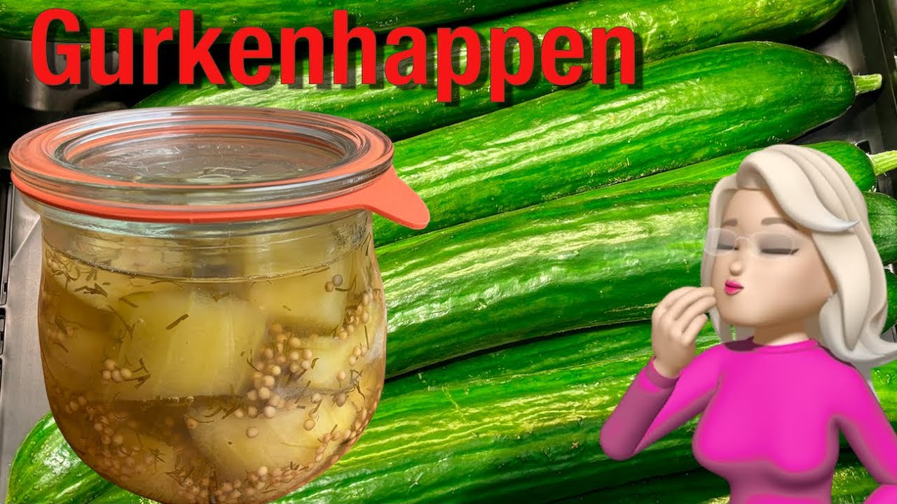 Schlesische Gurkenhappen süß-sauer Schlangengurken Omas Rezept einfach einkochen german recipes