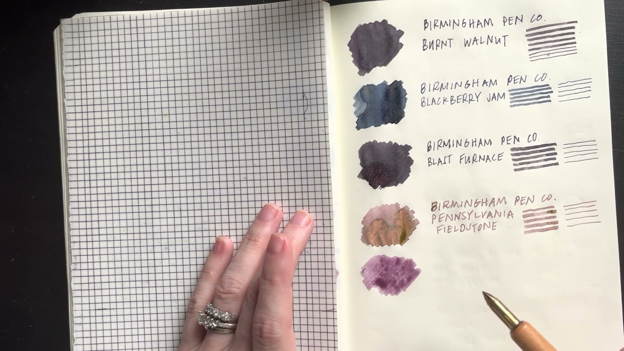 Birmingham Pen Company Ink Swatches