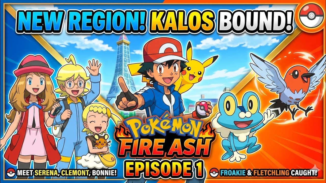 Pokemon Fire Ash (Kalos) # Episode 1 Mega Beginnings: Catching the Kalos Team and Meeting Serena! 