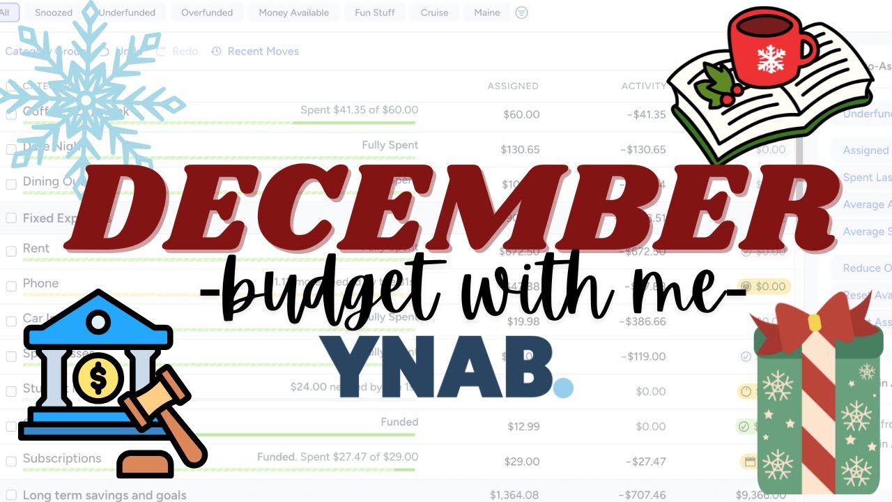 Подготовка бюджета на 2026 год | Декабрьский бюджет вместе со мной в YNAB