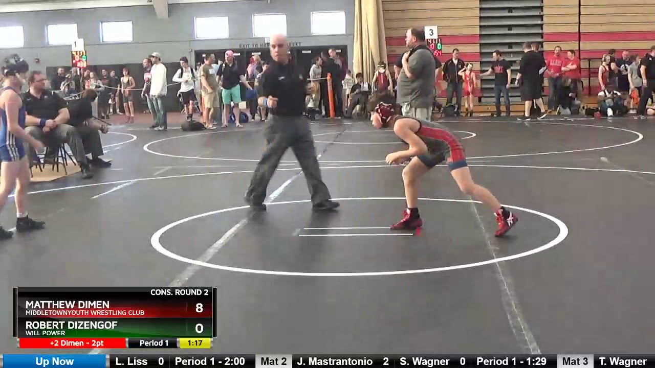 Novice 78 Matthew Dimen MiddletownYouth Wrestling Club Vs Robert Dizengof Will Power