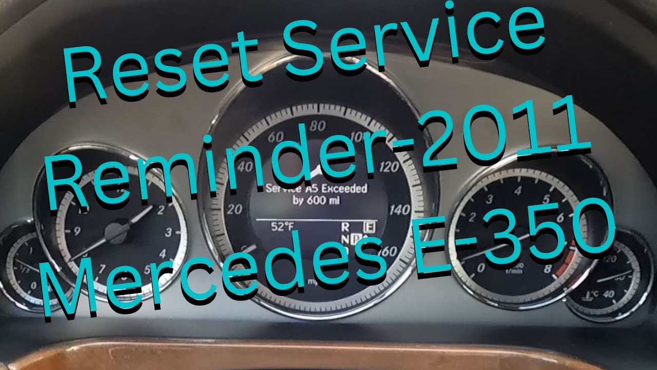 Сброс напоминания о сервисном обслуживании Mercedes E-350 2011 года