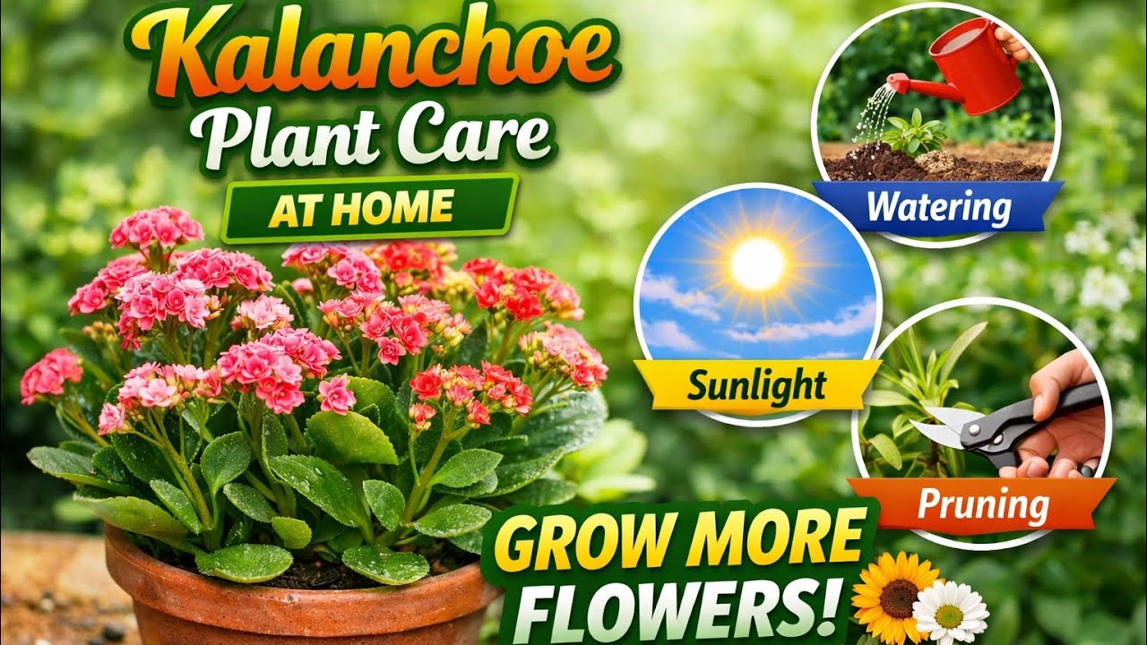 How to Care Kalanchoe Plant at Home||Watering, Sunlight & Pruning Tips#kalanchoecare#garden#usa 