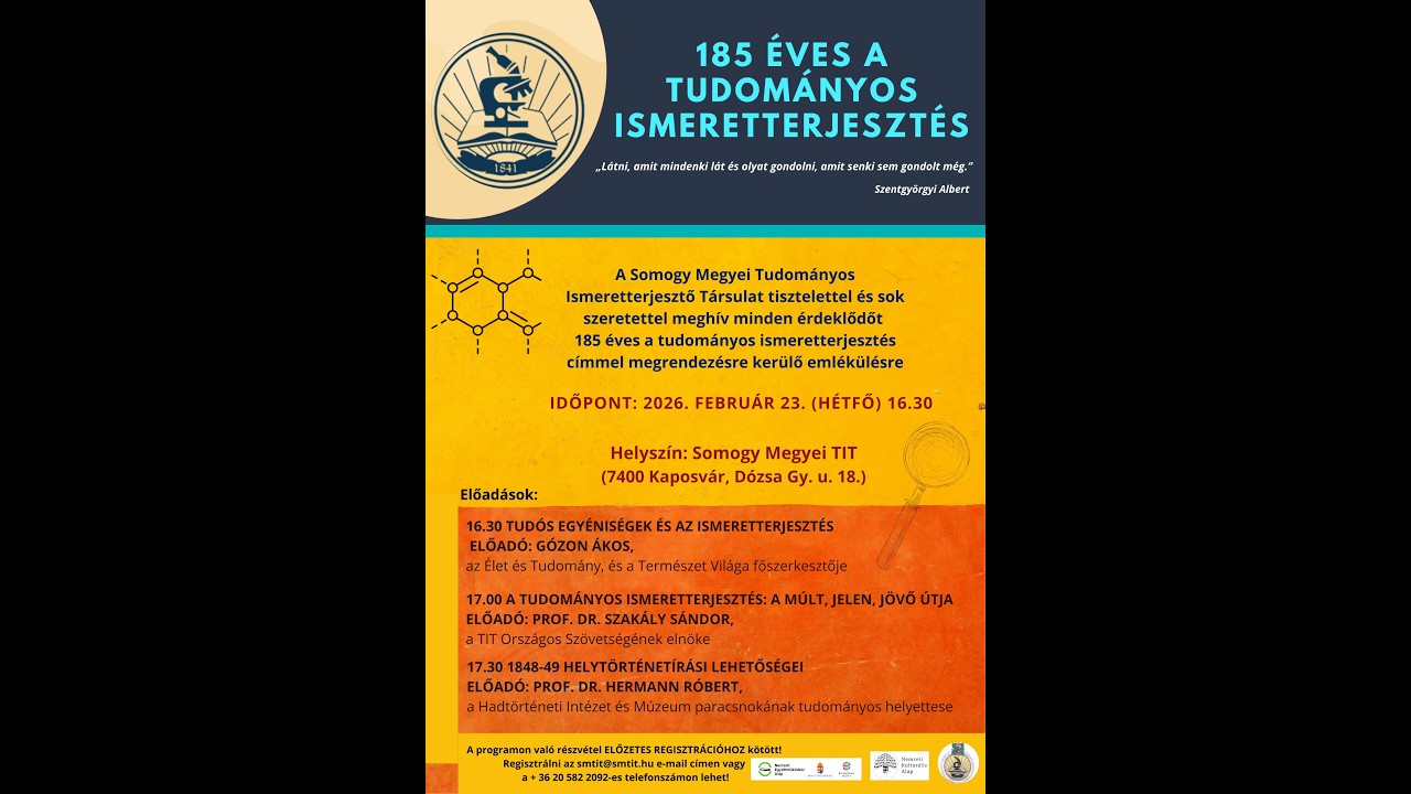 185 éves a tudományos ismeretterjesztés