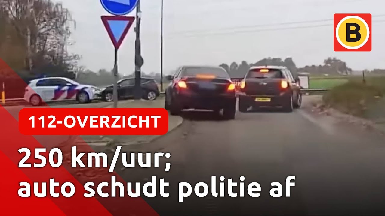 BIZARRE ACHTERVOLGING: auto rijdt 250 KM PER UUR | 112-overzicht