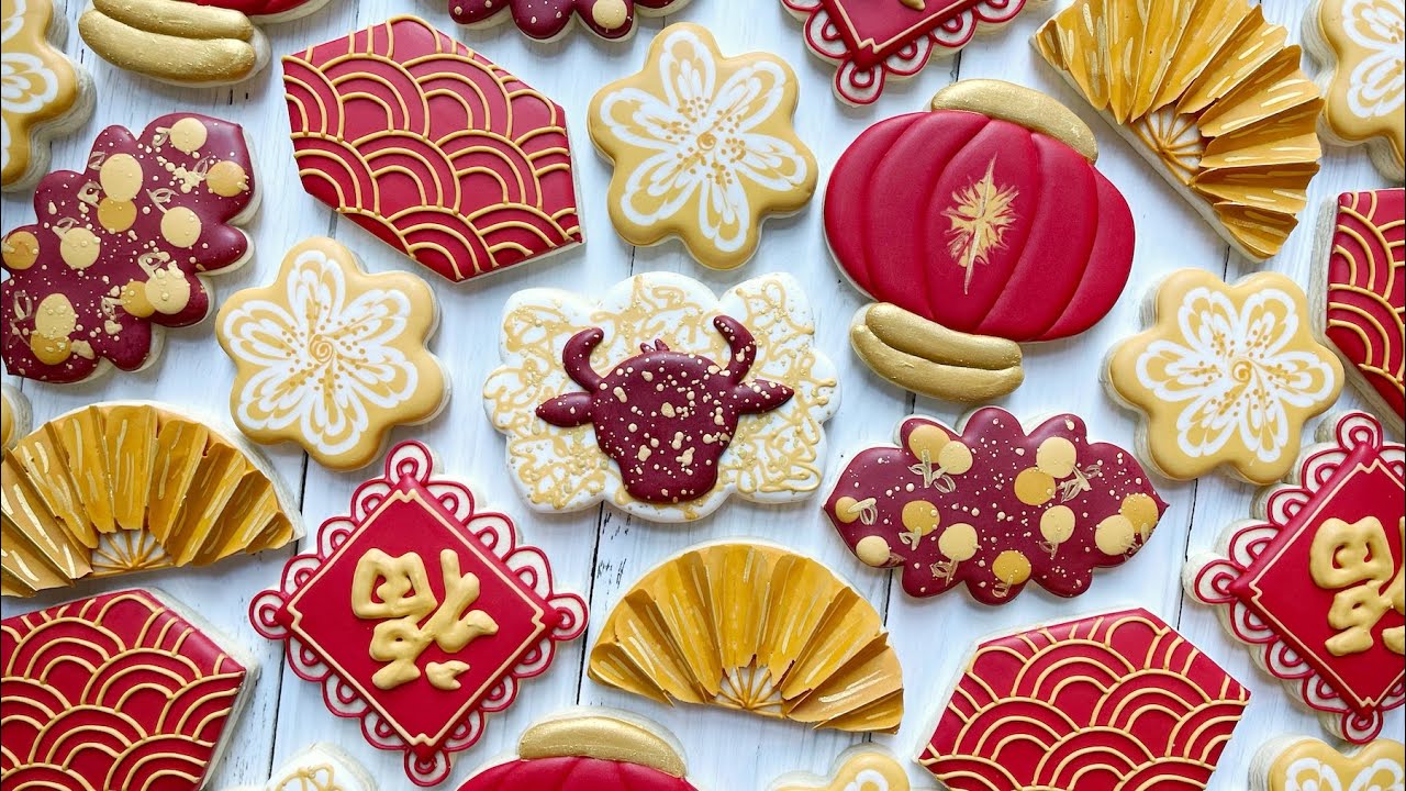LUNAR NEW YEAR ~ Satisfying Cookie Decorating of Lunar New Year Cookies