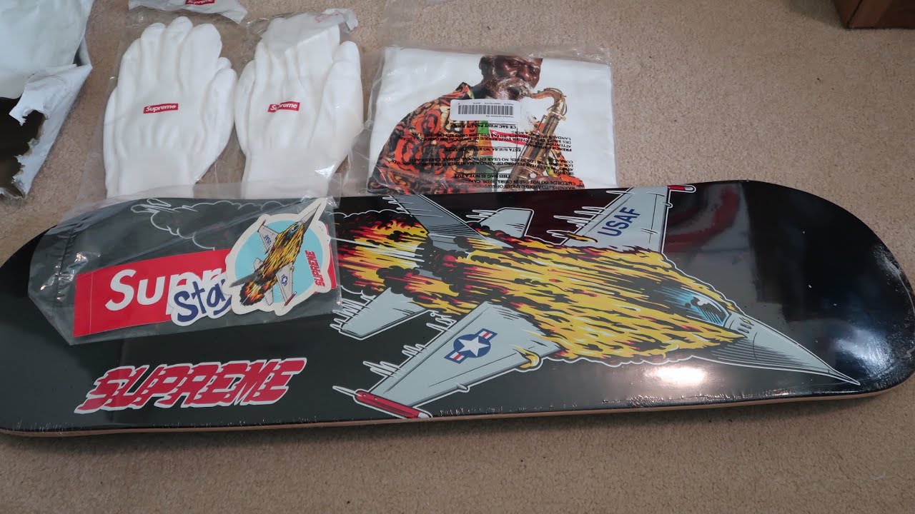 SUPREME FW20 WEEK 1 PICKUP/UNBOXING JET SKATEBOARD + PHAROAH SANDERS TEE
