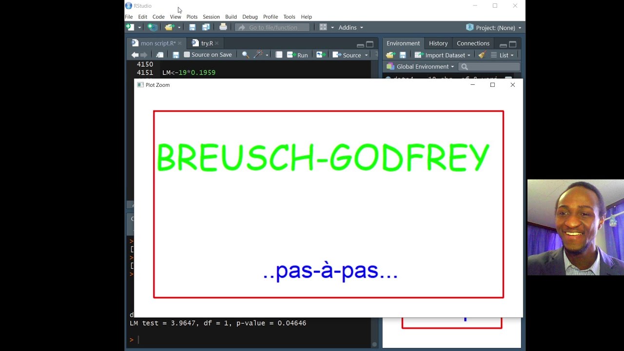 Test de BREUSCH-GODFREY dans R| Comment dans R? | caps 81