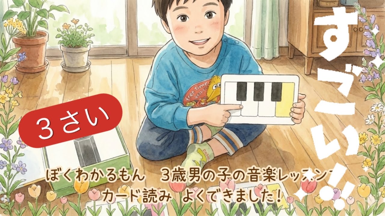 【３歳男の子のピアノレッスン】#鍵盤 #どれみフレンズ 