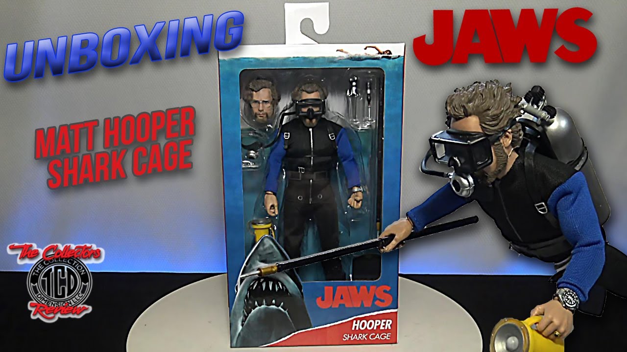 Unboxing Neca Jaws Matt Hooper Shark Cage Action Figure Review
