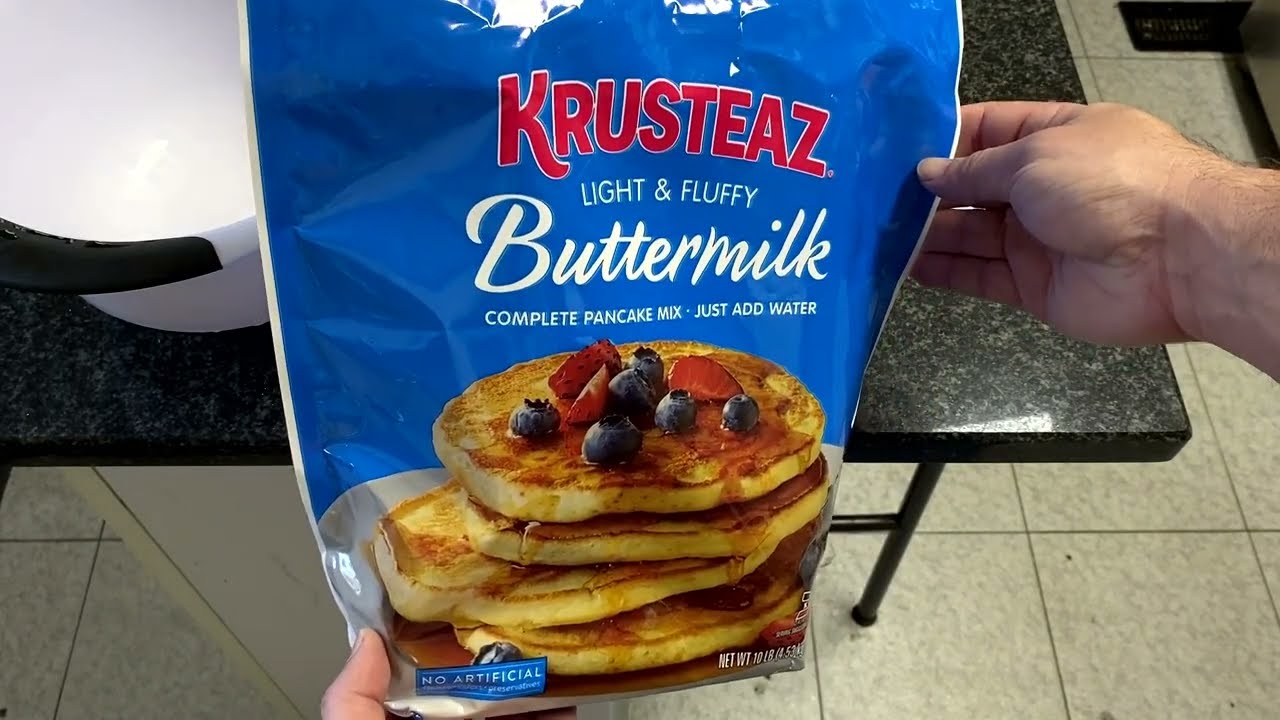 Krusteaz Buttermilk Pancake Mix Cooking and Review